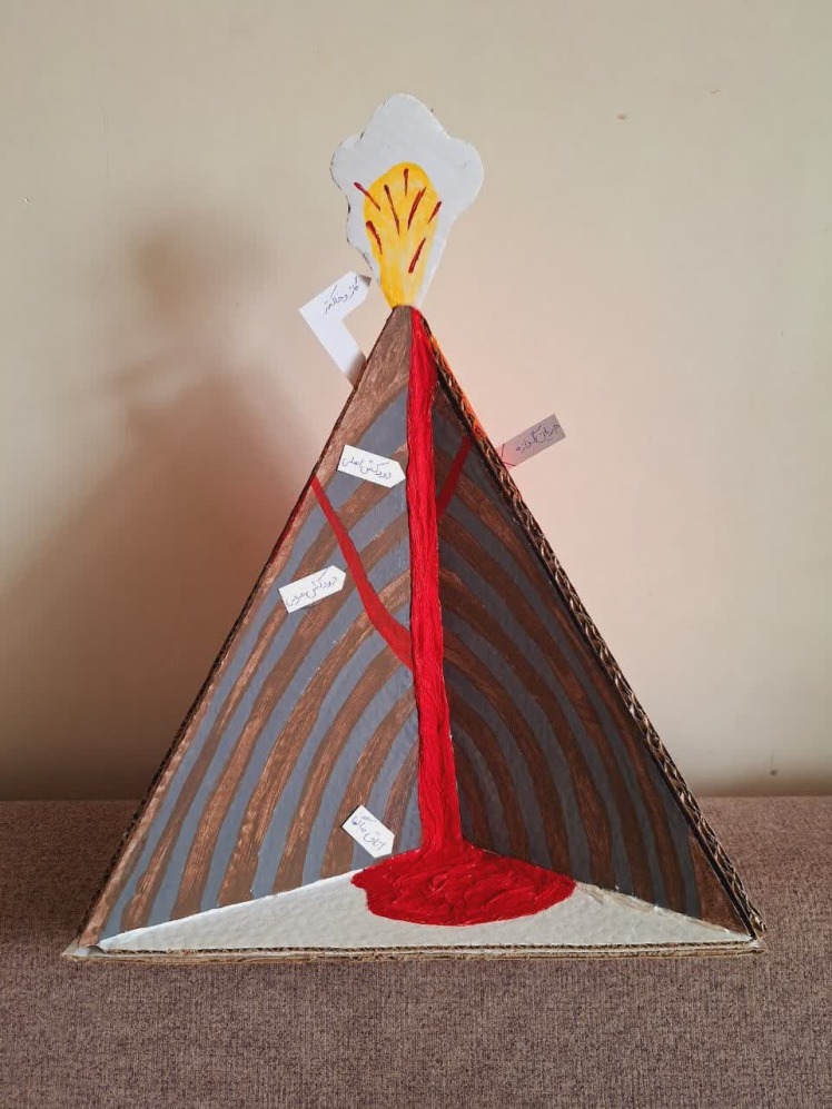 ماکت کوه آتش فشان 