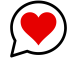 آیکون پیام یک قلب 